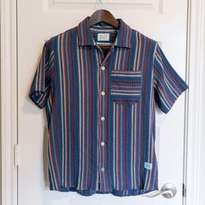 Scotch & Soda - Camp Collar Knit Short Sleeve Button Down - Medium